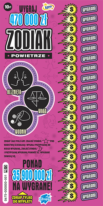Los zdrapki ZODIAK