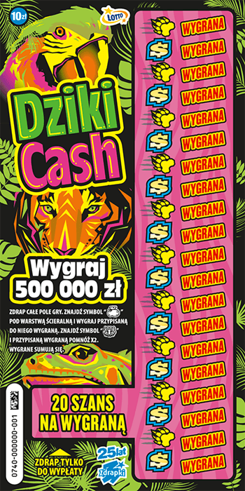 Los zdrapki DZIKI CASH