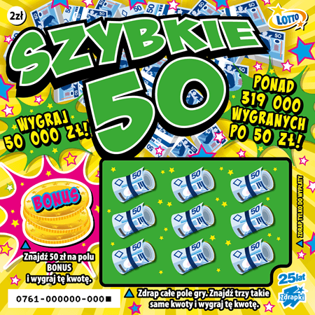 Los zdrapki SZYBKIE 50