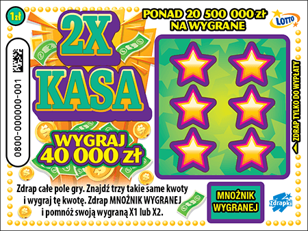 Los zdrapki 2 X KASA
