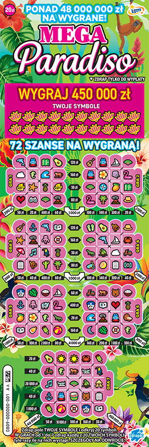 Los zdrapki MEGA PARADISO