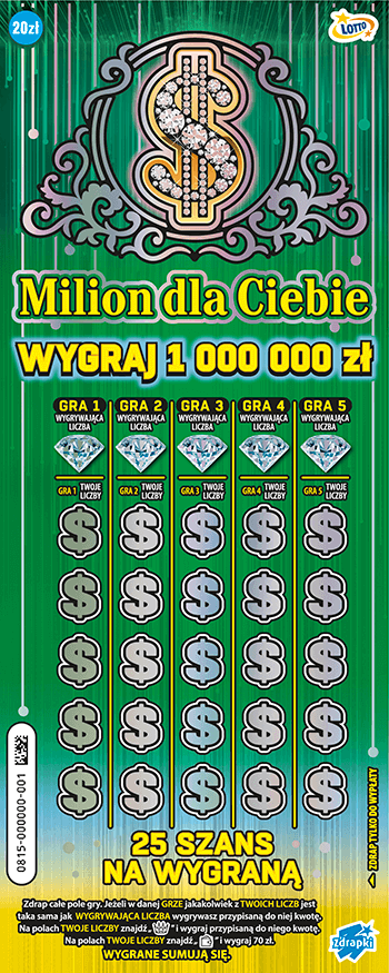 Los zdrapki MILION DLA CIEBIE