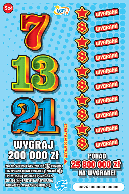 Los zdrapki 7 13 21