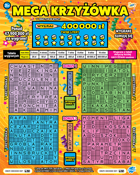 Los zdrapki MEGA KRZYŻÓWKA