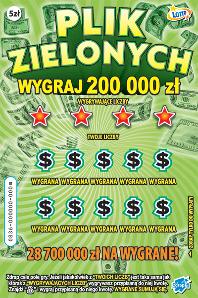 Los zdrapki PLIK ZIELONYCH
