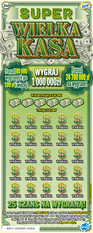 Los zdrapki SUPER WIELKA KASA