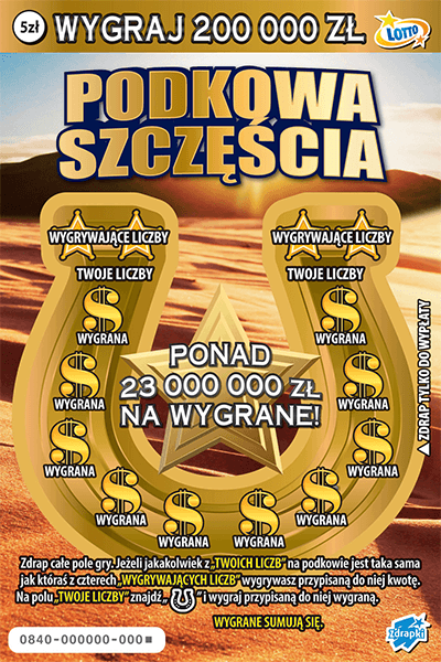 Los zdrapki PODKOWA SZCZĘŚCIA
