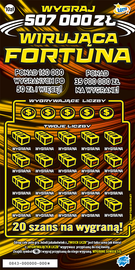 Scratch card ticket WIRUJĄCA FORTUNA