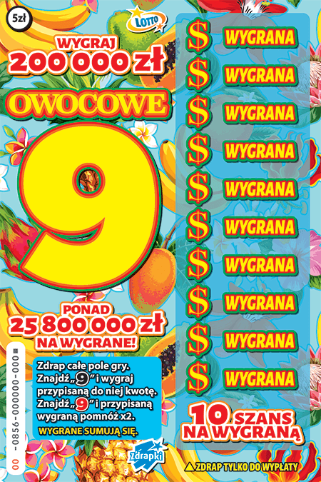 Los zdrapki OWOCOWE 9