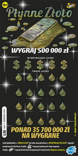 Scratch card ticket PŁYNNE ZŁOTO