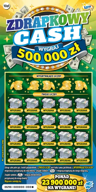 Scratch card ticket ZDRAPKOWY CASH