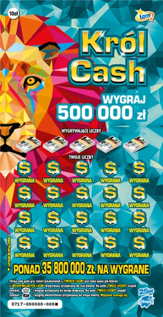 Scratch card ticket KRÓL CASH