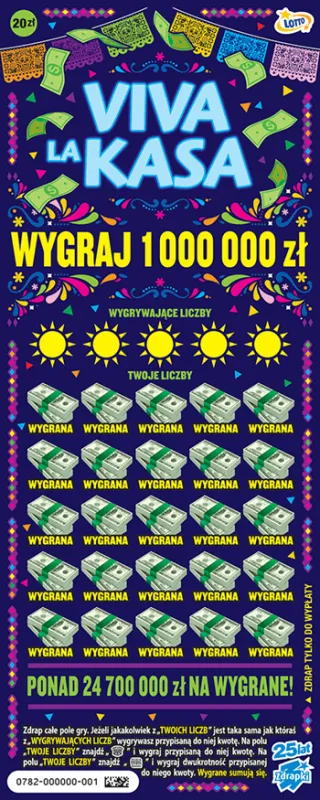 Scratch card ticket VIVA LA KASA