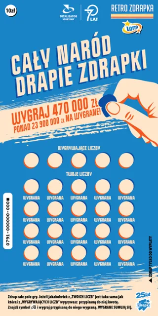 Scratch card ticket CAŁY NARÓD DRAPIE ZDRAPKI
