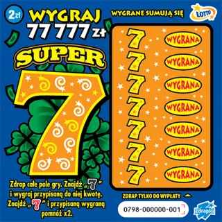 Scratch card ticket SUPER 7