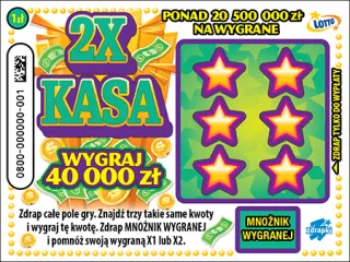 Scratch card ticket 2 X KASA