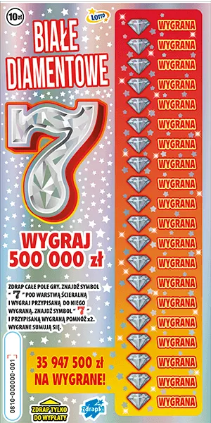 Scratch card ticket BIAŁE DIAMENTOWE 7