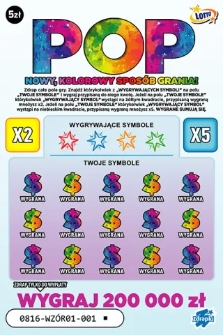 Scratch card ticket POP