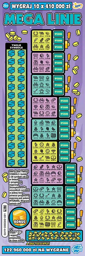 Scratch card ticket MEGA LINIE