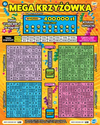 Scratch card ticket MEGA KRZYŻÓWKA