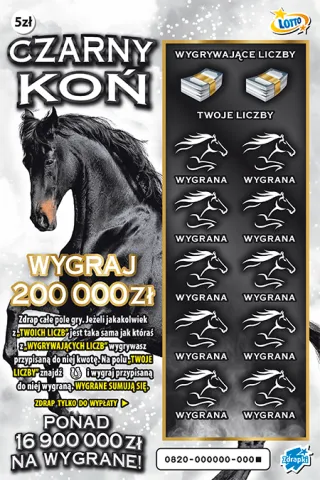 Scratch card ticket CZARNY KOŃ