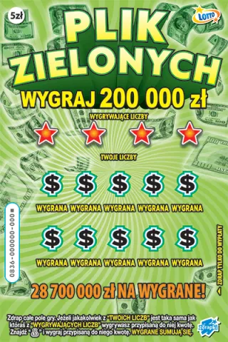 Scratch card ticket PLIK ZIELONYCH